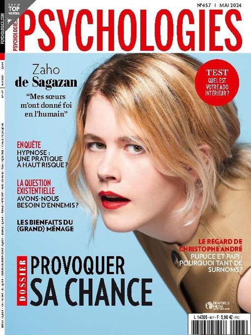 Titeldetails für Psychologies Magazine France nach GROUPE PSYCHOLOGIES SAS - Verfügbar